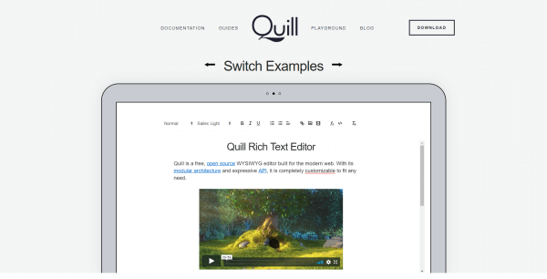 Quill Rich Text Editor สำหรับ Modern web